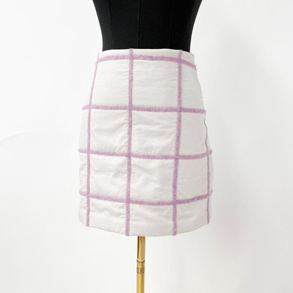 NEW CONDITION 3.1 Phillip Lim fuzzy Grid skirt Angora color - Picture 2 of 10
